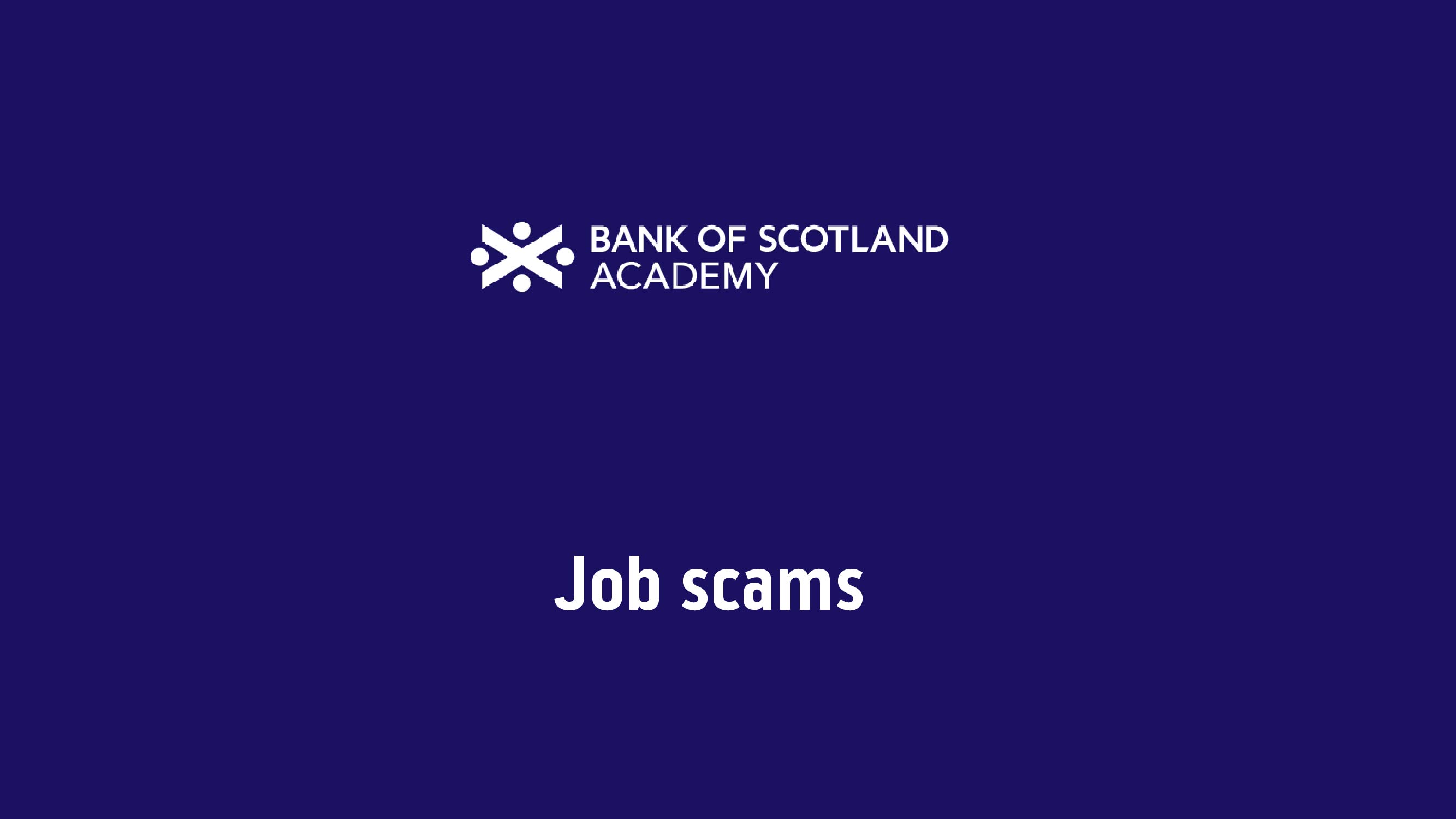 Protect yourself from job scams video lesson