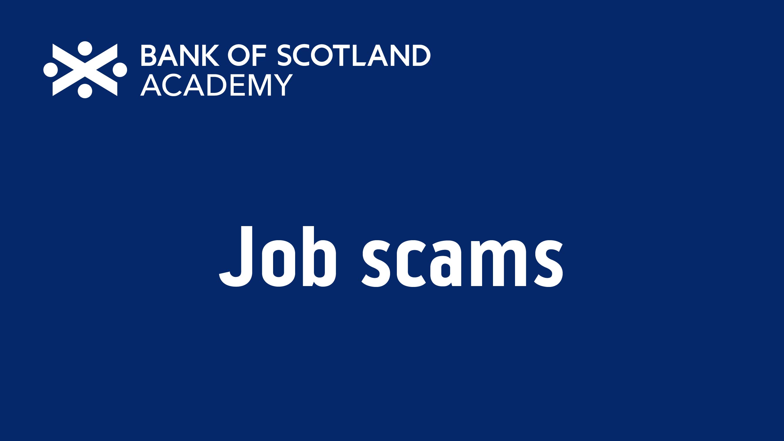Protect yourself from job scams video lesson